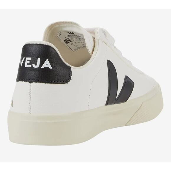 NEW VEJA Recife Logo Chromefree Leather Sneaker SZ Men 12 XTRA White/Black - Picture 5 of 7